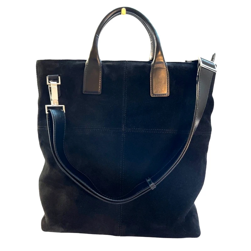 Tom Ford Gucci Tom Ford Vintage Made In Italy Black Suede Tote Bag Rago Bros Restored