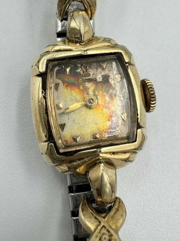 Omega Omega 14k Gold Filled 17 Jewels Ladies Tropical Dial Repair