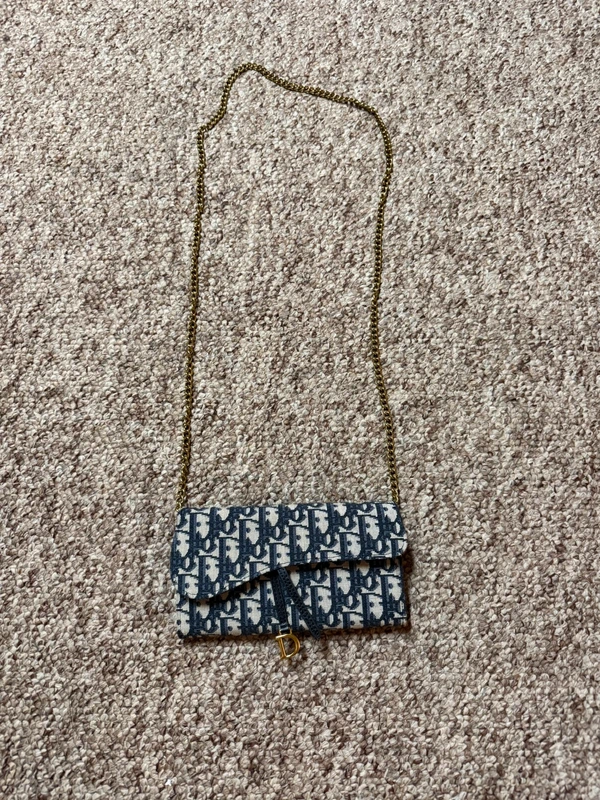 Dior Dior blue small wallet pouch purse