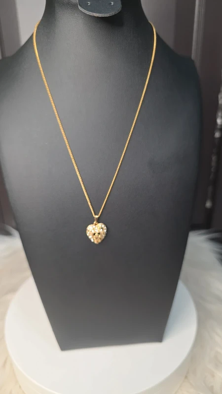 Givenchy Givenchy Heart Rhinestones gold-tone pendant necklace