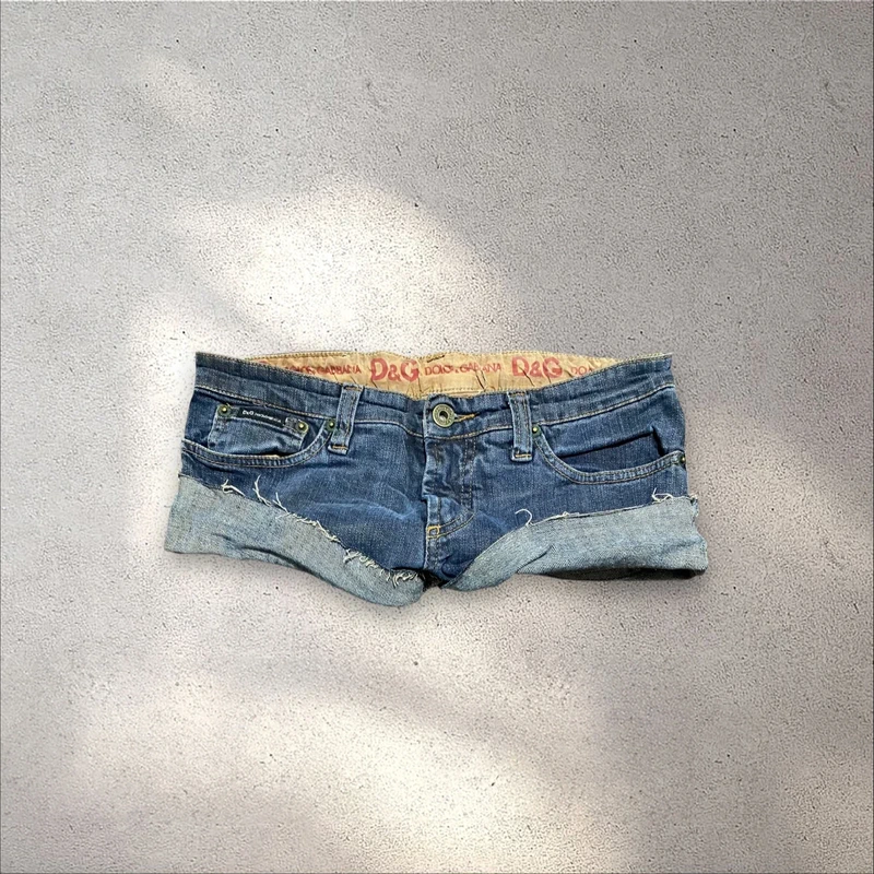 Dolce & Gabbana Vtg Dolce & Gabbana Low Rise Micro Denim Shorts