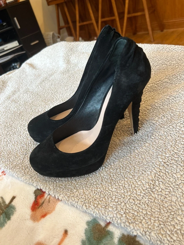 Miu Miu Miu Miu Black Suede Platform Pumps Size 7.5