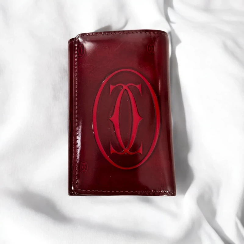 Cartier Cartier Burgundy Patent Leather Key Holder
