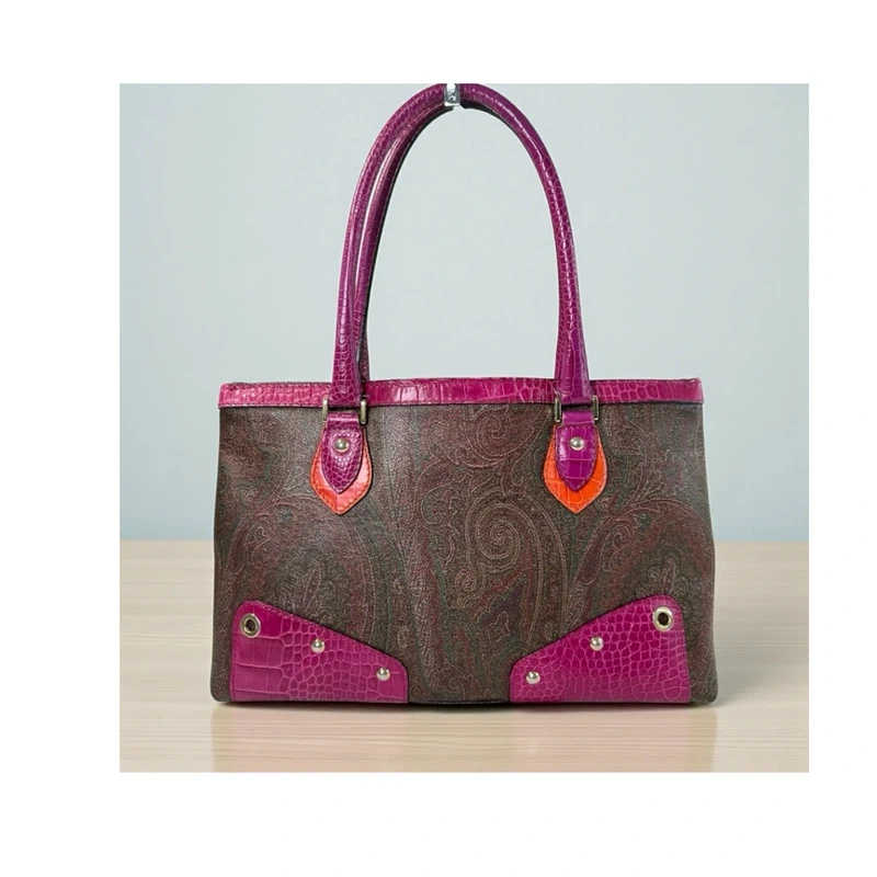 Chanel Etro Purple Paisley Handbag